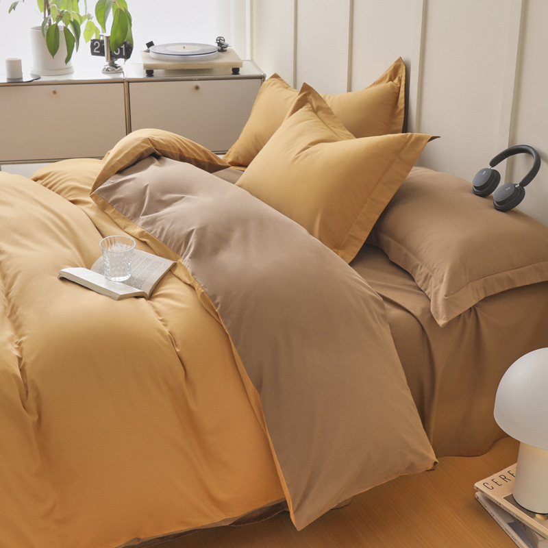 Alta gama A clase 100 algodón molido cuatro piezas para engrosar sábanas de algodón cubierta de cama caliente de otoño y invierno cuatro piezas