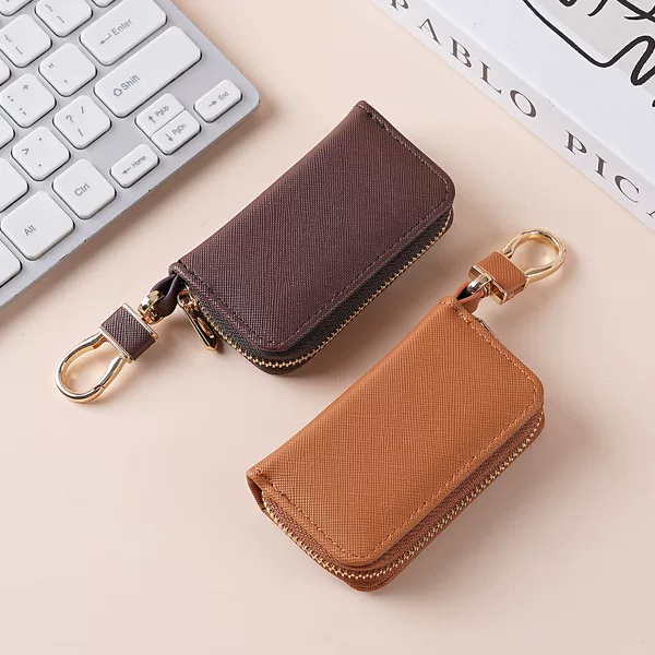 New Cross-Border Trendy Fashion Women's Zipper Car Key Bag Versatile Women's Home Simple Key Storage