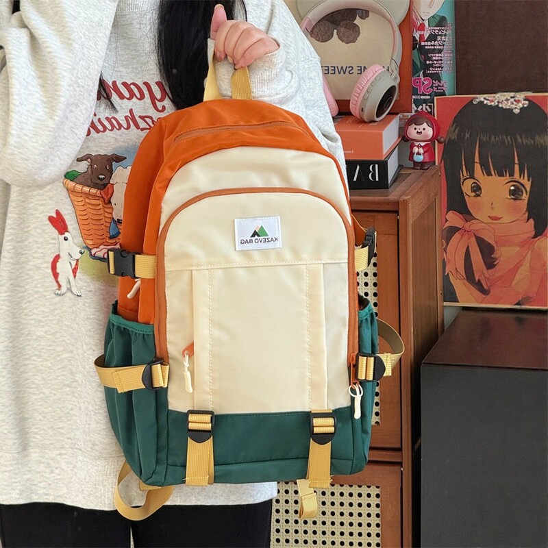 Contrast Color Large-Capacity Schoolbags for Primary School Students, Girls' Grade 1, 2, 3, 4, 5, and 6 Children's Lightweight Backpacks for Boys