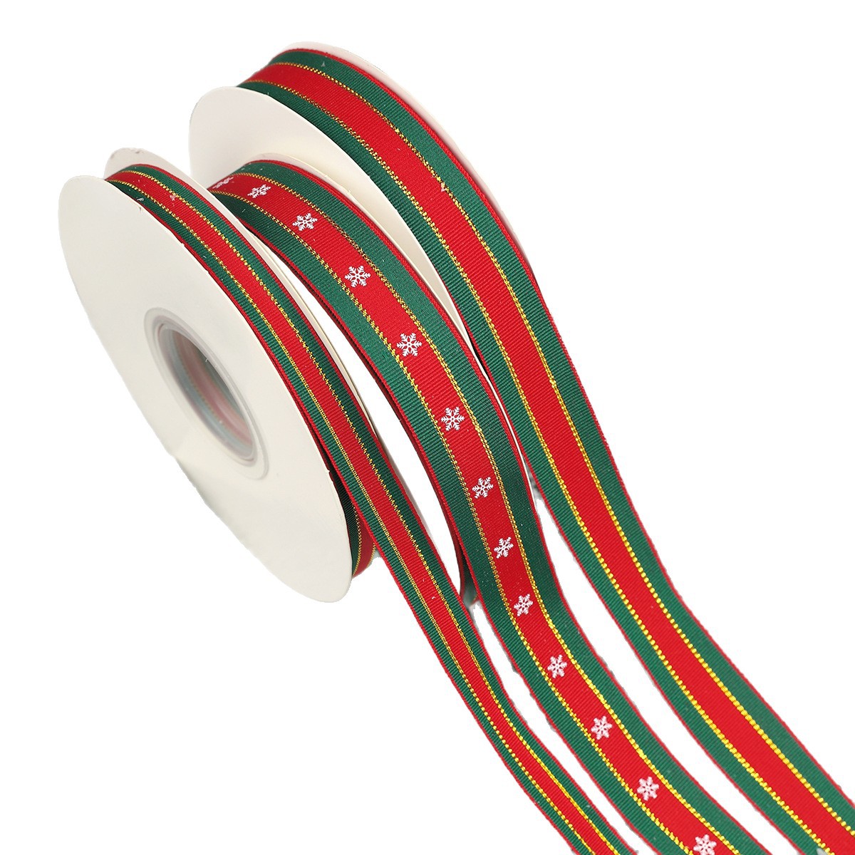 Cintas de Navidad rojo-verde cinta de tejido cinta rayada embalaje de regalos cinta de malla cinta de seda decoración cinta trenzada
