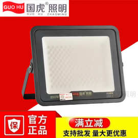 国虎LED防炫投光灯户外防水300W厂房车间泛光灯工地高亮照明灯