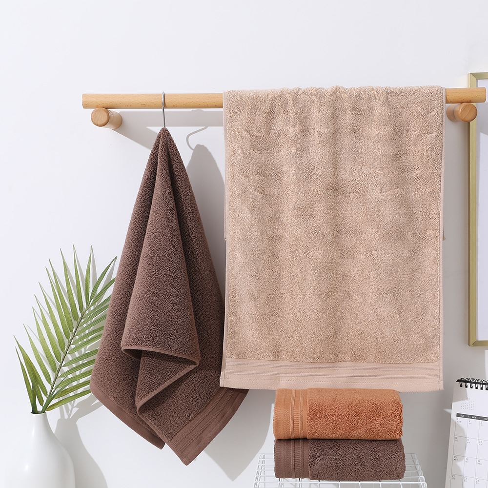 Gao Yang Towel Pure Cotton Plain Color Soft and Stain-Resistant Men's Face Bath Towel Full Cotton Gift LOGO