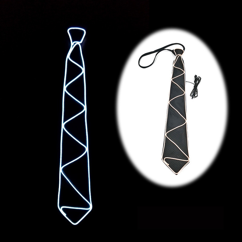 Corbata luminosa EL suministros para Halloween fiesta LED corbata brillante luminiscente al por mayor