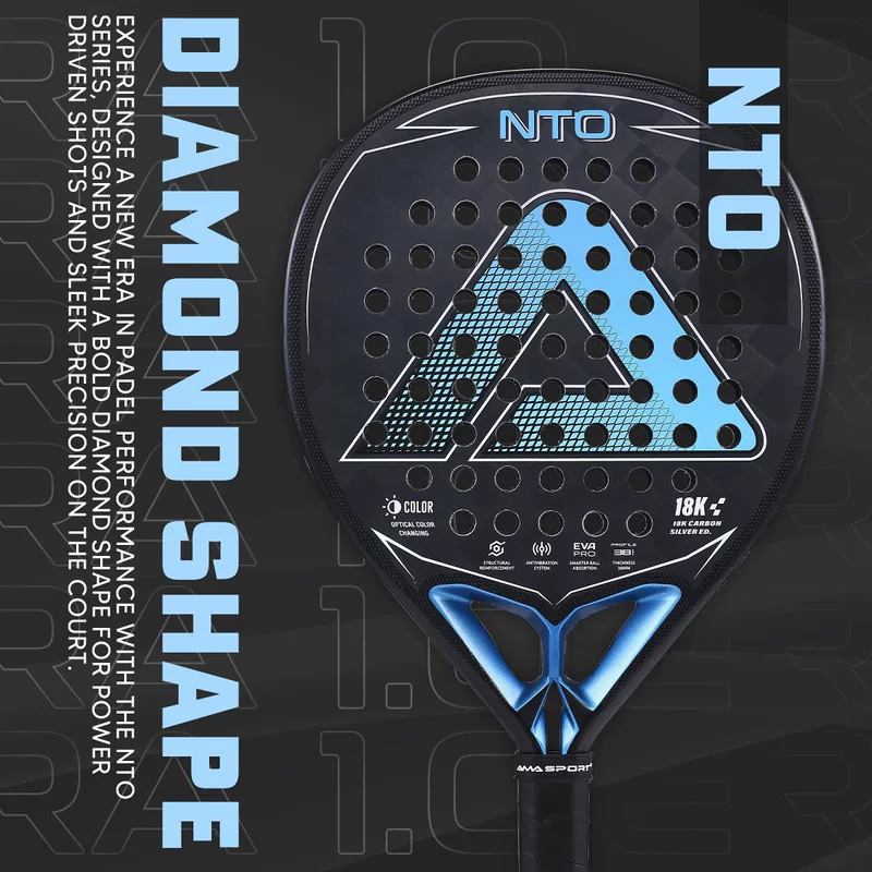 Professional racket carbon fibre for training, new collection, for teenagers