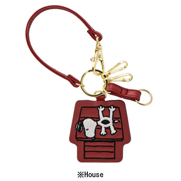 Inventario japonés Snoopy llavero colgante lindo dibujo animado exquisito bordado cuero llave de coche colgante image 4