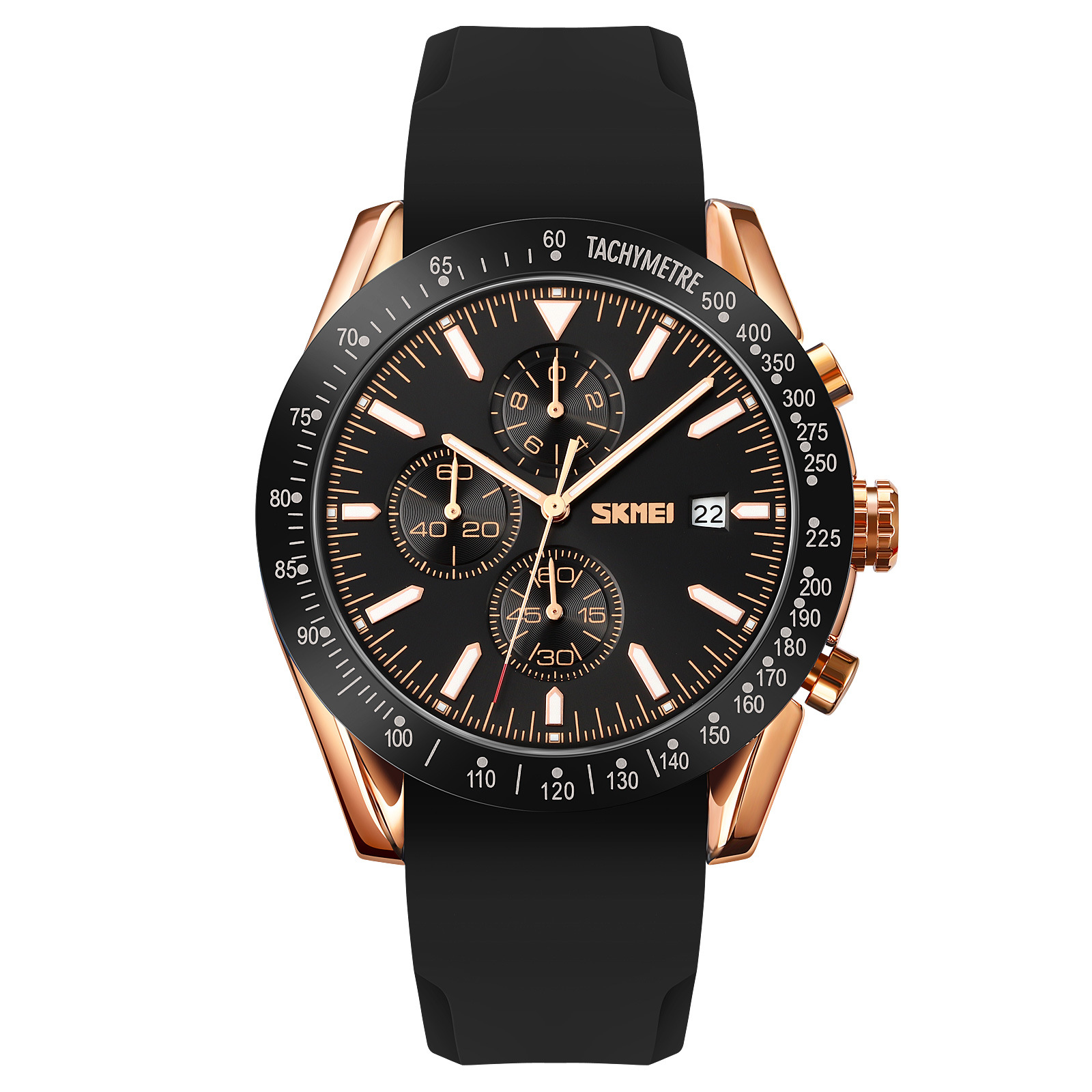 Rose Gold Shell Black Side - Banda de silicona
