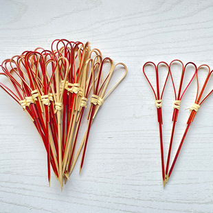 Disposable Bamboo Stick Cake Dessert Sugar-Coated Berry Net Red Scissors Bamboo Fruit Love Stick