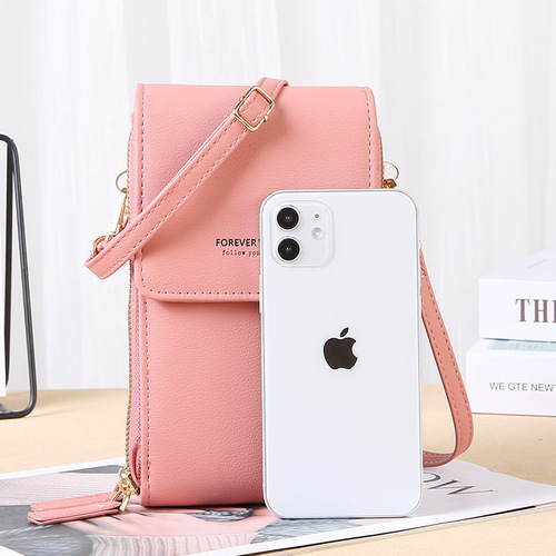 New versatile touch screen mobile phone bag for women, fashionable Korean style crossbody shoulder bag, multifunctional mini daily bag for girls