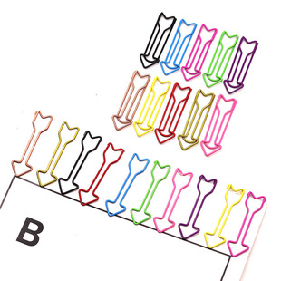 Arrow shape paper clip metal creative paper clip office stationery paper clip office documents classification clip