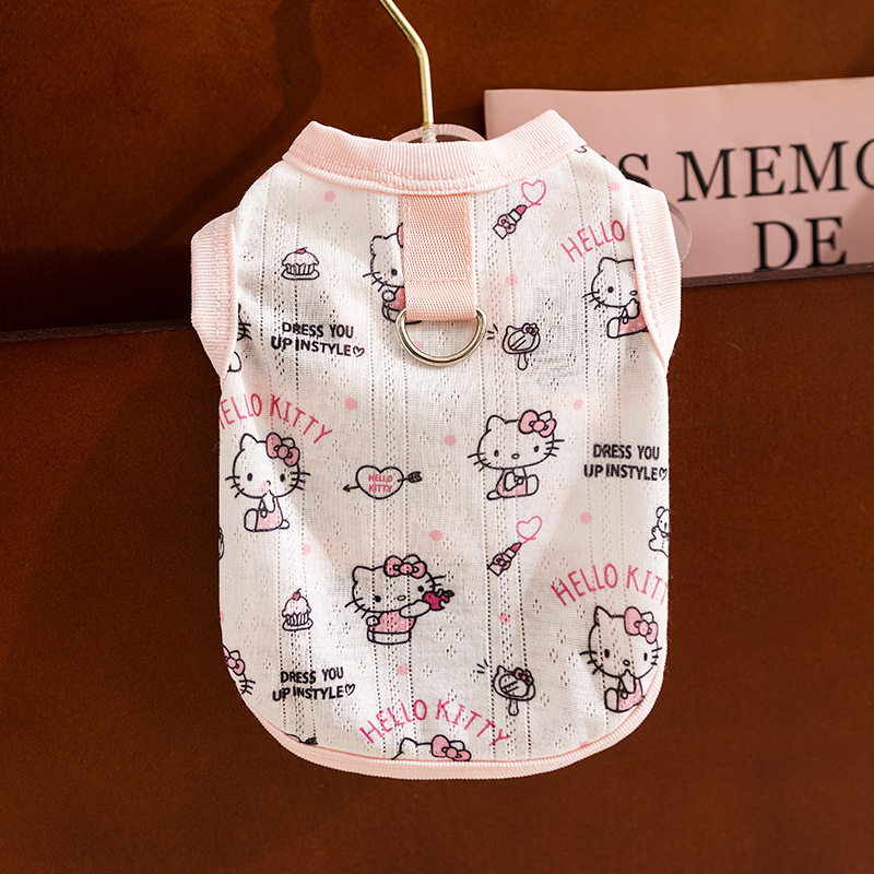 Big Ear Dog Ropa genuina para mascotas de marca compartida Primavera y verano Transpirable y cómodo Chaleco para perros pequeños Teddy para cachorros