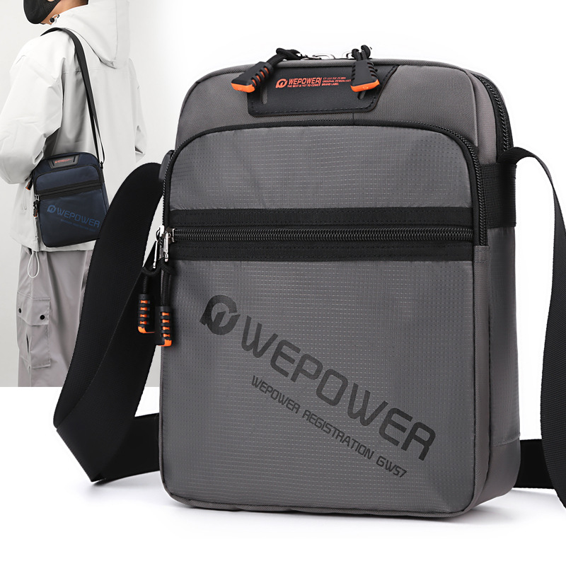 WEPOWER nuevo bolso de hombro simple y versátil bolso de hombro bolso de mensajero portátil de gran capacidad de moda al aire libre para hombres