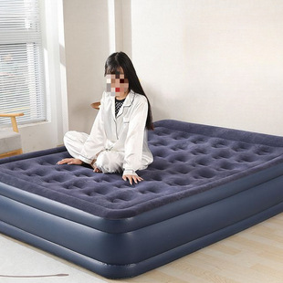 High-grade Thickened Inflatable Mattress Double-layer Height-added Outdoor Folding Air Bed Household Double Person Single Nap Lazy Bed