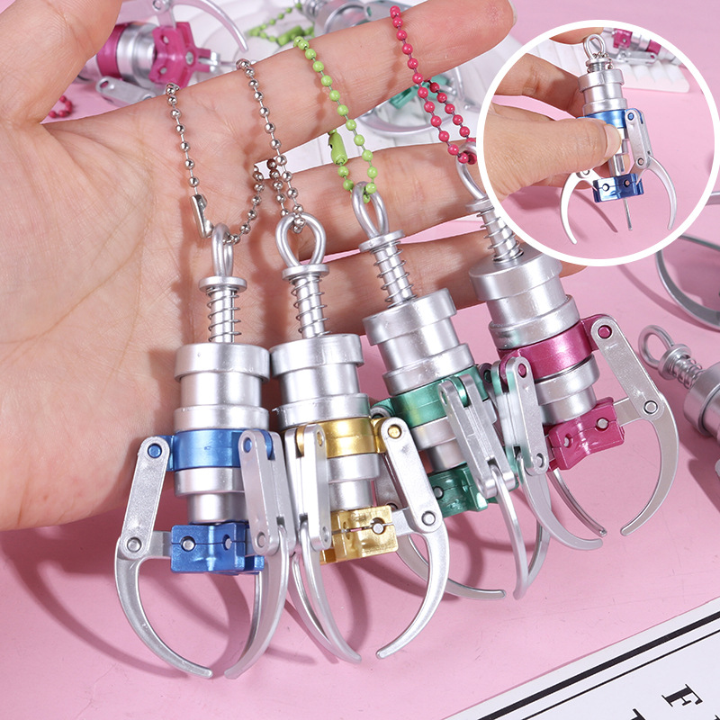 Máquina de garras creativa transfronteriza, pinza, pinza, pinza, pinza, pinza, pinza, mini color, llavero de aleación, colgante, juguete