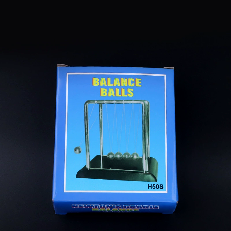 Newton's Cradle Desk Toy — Pendulum Ball Desktop Ornament, Metal Frame, 9×7.5×9.5 cm