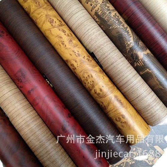 Сшанлай трансграничный автомобильный интерьер пленка с яркой поверхностью персикового дерева Мебель с модифицированным деревянным рисунком наклейки оптовая продажа