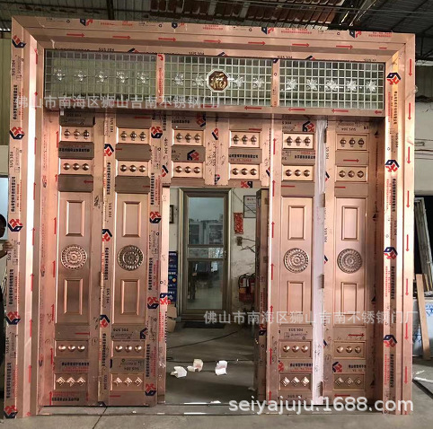 六开折叠古铜门