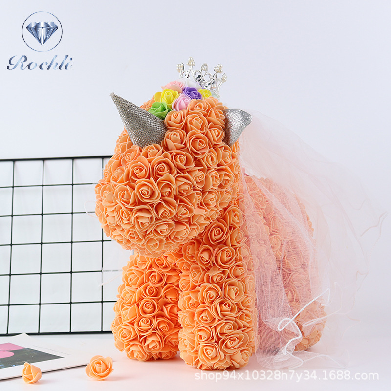 Corona, velo de cabeza, unicornio, flor inmortal, chica, amante, cumpleaños de Navidad, esposa.