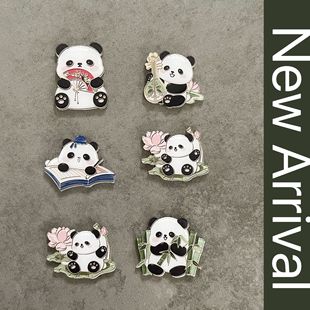 Panda national fashion cute refrigerator stickers decorative magnetic stickers gift for children cute fun stickers Chinese style stickers