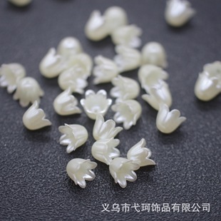 Acrylic bell flower pearl lily of the valley about 11*9m three-dimensional flower earrings antique DIY jewelry hairpin accessories