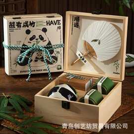 跨境木质礼品盒木质国风粽子包装盒月饼盒节日包装收纳木盒