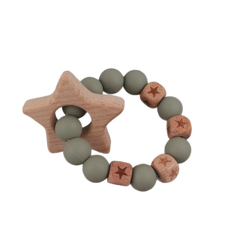 La pulsera de mordedor para bebé de juguete de haya 2025 puede morder el mordisco del bebé