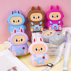 ラブブシリコン斜め掛けバッグ カピバラ子供用漫画斜め掛けショルダーバッグ スティッチ斜め掛けショルダーバッグ