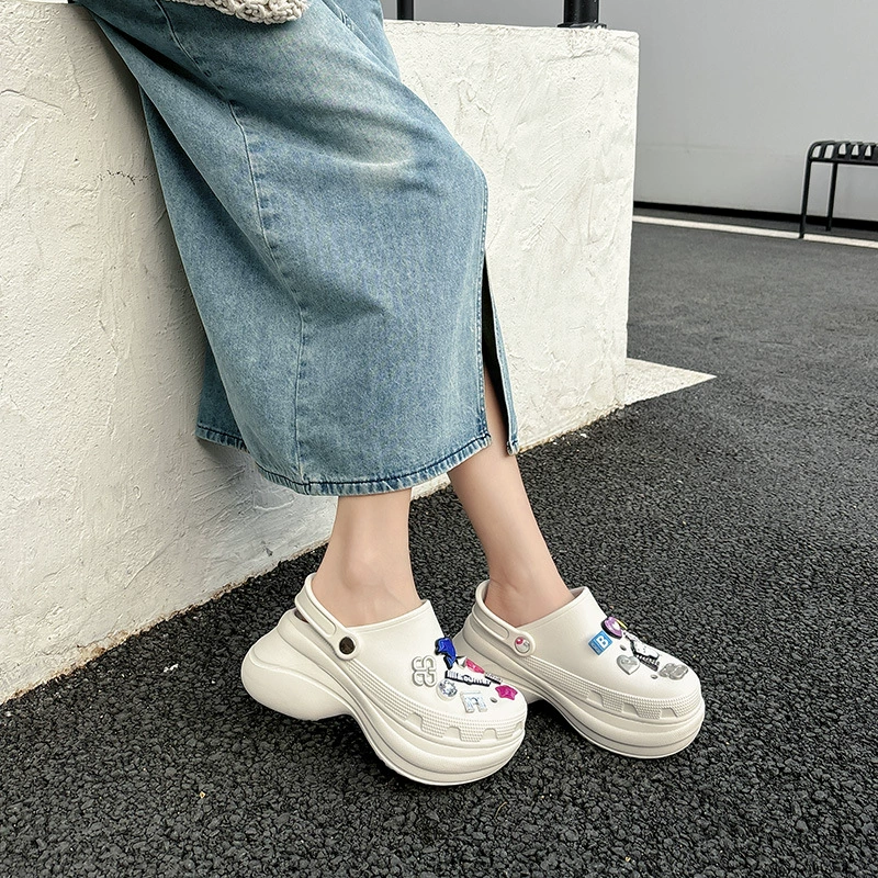 Tide, accessory platform, summer footwear, travel shoes, Korean style, soft sole