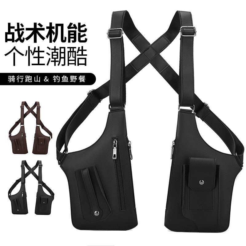 Cross-Border Retro Trendy Tactical Bag, Functional Shoulder Bag for Men, Multi-Functional Trendy Street Style Outdoor Vest Bag for Women Cross-Border Retro Trendy Tactical Bag, Functional Shoulder Bag for Men, Multi-Functional Trendy Street Style Outdoor Vest Bag for Women