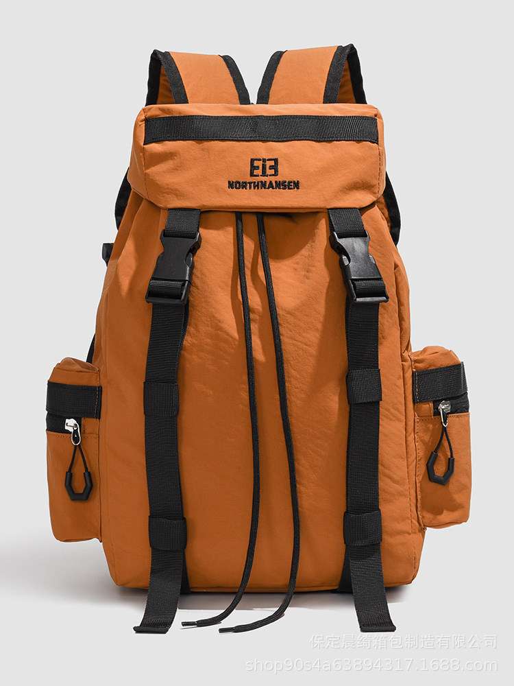 Estilo transfronterizo 2025 nueva mochila de gran capacidad de tela lavada de ocio