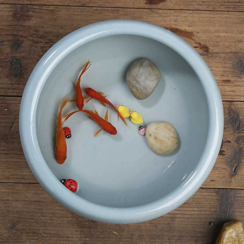 Керамический аквариум Цзиндэчжэнь большой рабочий стол, аквариум с золотыми рыбками, черепаха, аквариум с лотосами, лотосовый горшок, растительный горшок