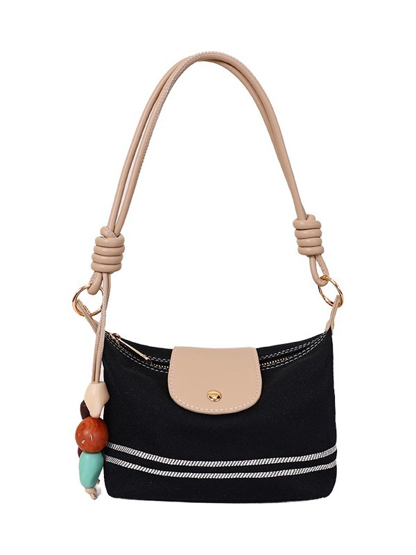 2026 nuevo nicho minimalista tela estriada bolsas de bolsillo de mano bolsas de brazo de alta calidad bolsas de hombro ligeras