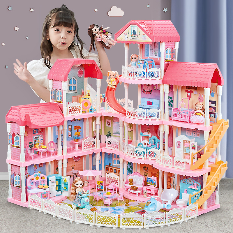 梦想别墅豪宅城堡洋娃娃套装超大号礼盒仿真公主女孩玩具拼装房子