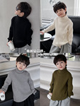 Зимний детский лонгслив для отдыха, удерживающий тепло трикотажный свитер для мальчиков, 2023, в корейском стиле, в западном стиле