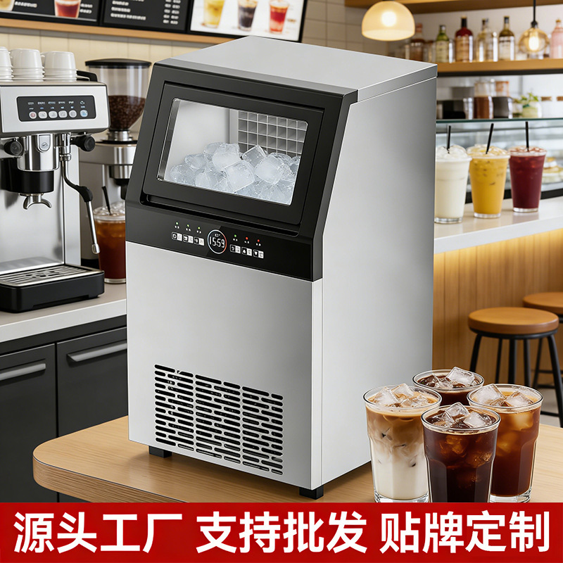 Fully Automatic Ice Cube Making Machine, Factory Wholesale Ice Maker, Suitable for Milk Tea Shops and Bars, Fast Ice Production Fully Automatic Ice Cube Making Machine, Factory Wholesale Ice Maker, Suitable for Milk Tea Shops and Bars, Fast Ice Production
