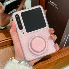 Huawei 社 purax 携帯電話ケースに適した新しい磁気 purax 折りたたみスクリーンラウンドスタンドブレスレット女性保護カバー