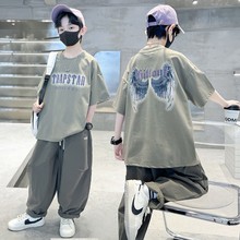 男童夏装短袖套装2025新款中大儿童装韩版男孩运动痞帅炸街两件套