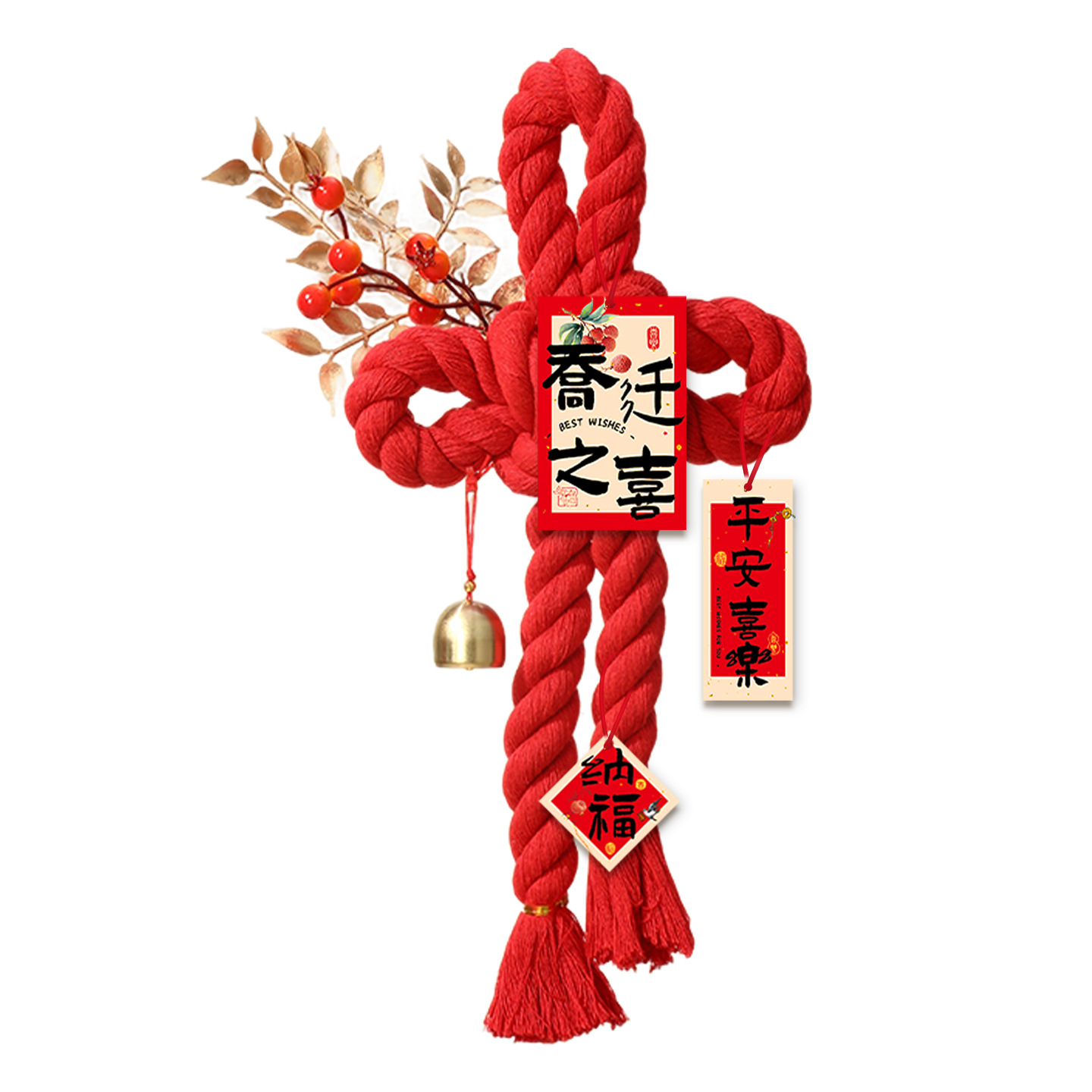 Happy housewarming decorations Ten Thousand Knot Hanging Ornaments Entry Door Bedroom Door Fu Chinese Knot Pendant Spring Festival Layout