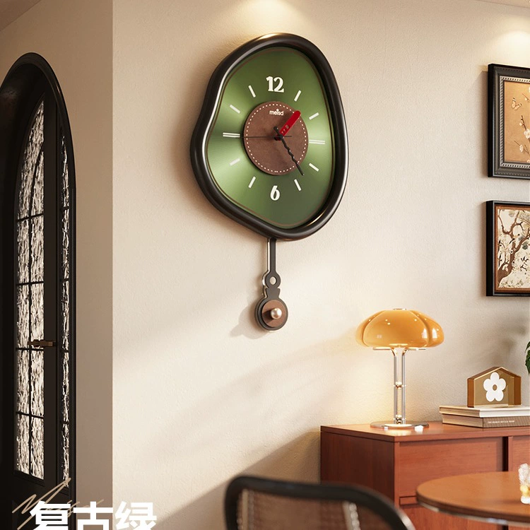 Настенные часы для гостиной 2025, новые современные домашние часы в стиле лайт-люкс, интернет-хит, настенные часы без сверления
