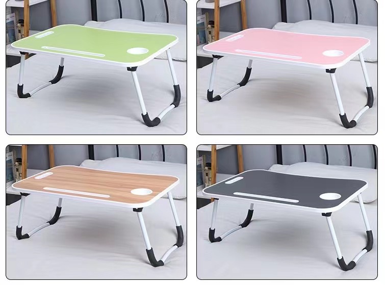 Mesa plegable para cama — escritorio portátil tipo bandeja para laptop o estudio, ideal para dormitorio o hogar