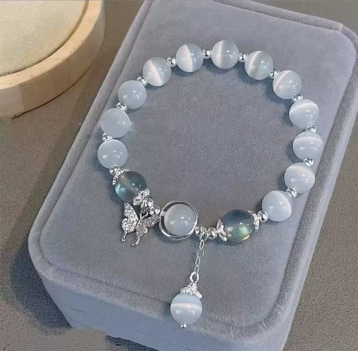 Браслет с подвеской и цветочным стилем light-luxury, crystal bead charm, 20 г