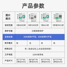 机械旋钮定时器定时开关大功率220V水泵蒸饭柜定时断路器2P