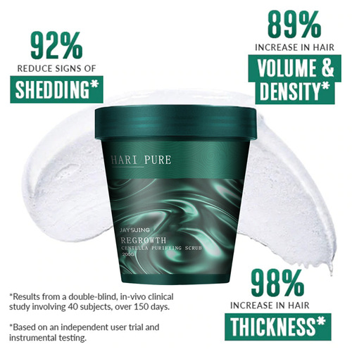 Jaysuing Centella Asiatica Scrub Hair Cleansing, Anti-Dandruff, Anti-Itching, Scalp Anti-Falling and Growth Scrub