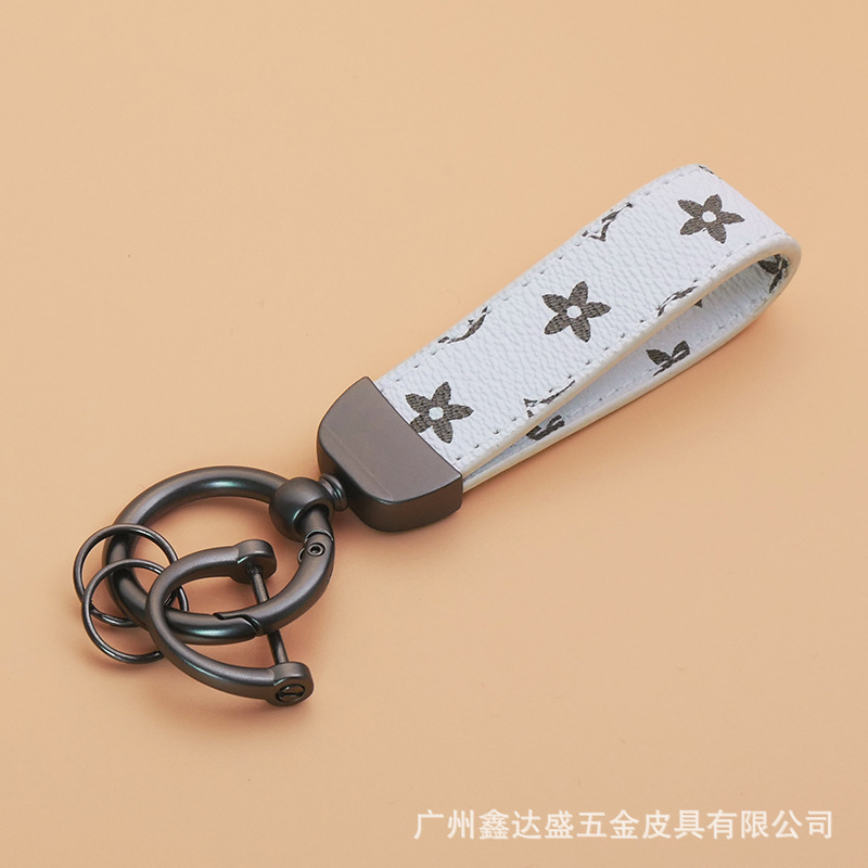 Marca de moda presbicia cuero coche llavero hombres llavero coche cintura colgando herradura hebilla fuerte resistente al desgaste fábrica ventas directas