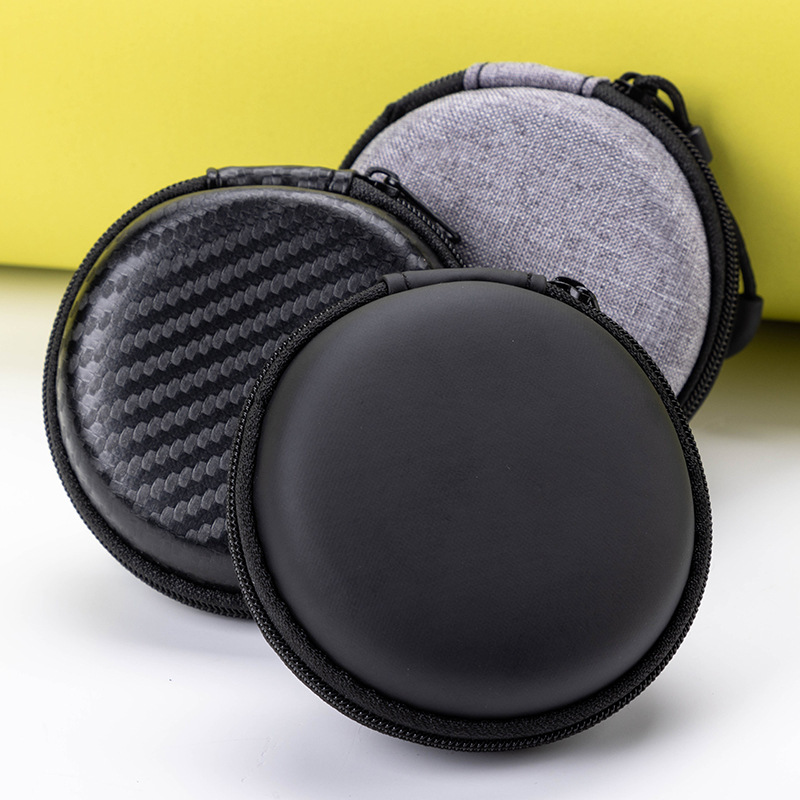 ポータブル円形evaイヤホン収納バッグbluetoothイヤホン収納ケースデータケーブル収納ケース|undefined