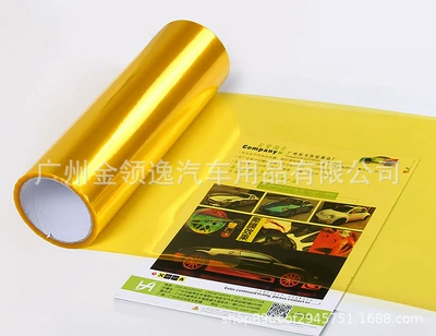 Cross-border hot sale car headlight: Car headlight protective film - glossy-golden-3060cm