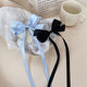 Korean Girl's Bow Ribbon Hair Clip Duckbill Clip Headwear Double Ponytail Ribbon Tie Hair Tape Hair Clip Headwear