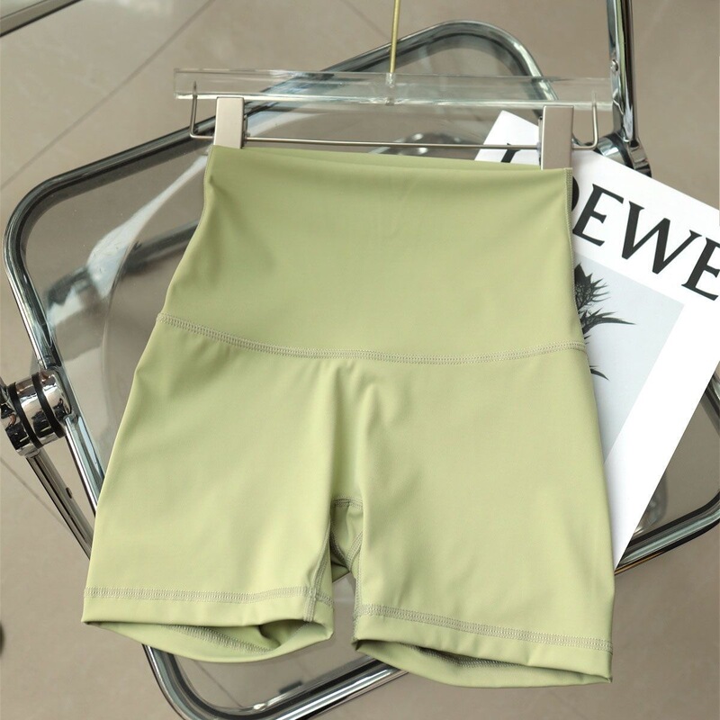Nude-Feel Yoga Fitness Shorts for Women, Quick-Dry Base Shorts, High-Waisted Elastic Sports Shorts Without Awkward Lines