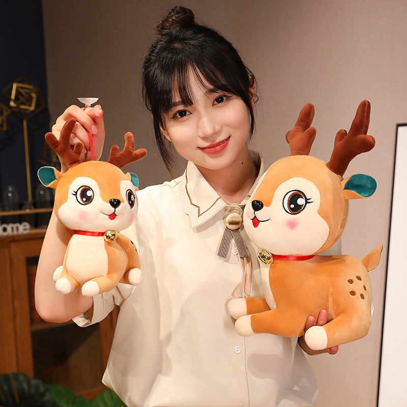 Navidad ciervo lindo muñeca alce muñeca de peluche muñeca reno almohada de Nochebuena regalos de navidad para chicas