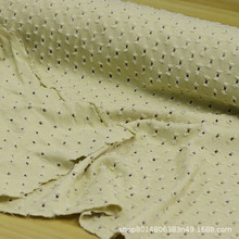 厂家批发破洞纱卡水洗纯棉布料服装面料高档做衣服裤子面料