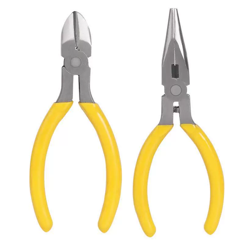 Электронные диагональные плоскогубцы с наклонной горловиной ручные мини-плоскогубцы игольчатые плоскогубцы инструмент плоские плоскогубцы ювелирные изделия вспомогательные круглые плоскогубцы